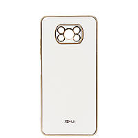 Чехол 6D Plating для Xiaomi Poco X3 NFC / X3 Pro White