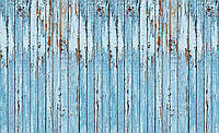 Флизелиновые фотообои дерево текстура 368x254 см Старые доски голубого цвета (1836V8)+клей