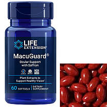 Вітаміни для очей Life Extension MacuGuard Ocular Support with Saffron 60 softgels, фото 3