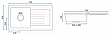 Гранітна кухонна мийка REA DAG BLACK плямиста, фото 2