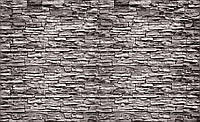 Флизелиновые фотообои 368x254 см Декоративная стена из серого камня (2194V8)+клей