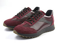 Бордовые кроссовки кожаные летние мужская обувь больших размеров 46 47 48 Rosso Avangard DolGa Bolt Bord BS