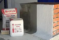 Еластична двокомпонентна полімер-цементна гідроізоляція Кріс Флекс / Krys Flex сірий, 35 кг, фото 2