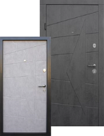 Входная дверь Qdoors, квартира, серия Премиум, модель Акцент(бетон темный\бетон серый)