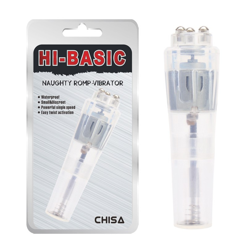 Прозорий пластиковий вібростимулятор клітора Naughty Romp Vibrator | Puls69, фото 1