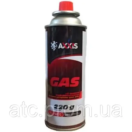 Газ всесезонний для пальників (балон 450ml/220г) ax-0220g AXXIS