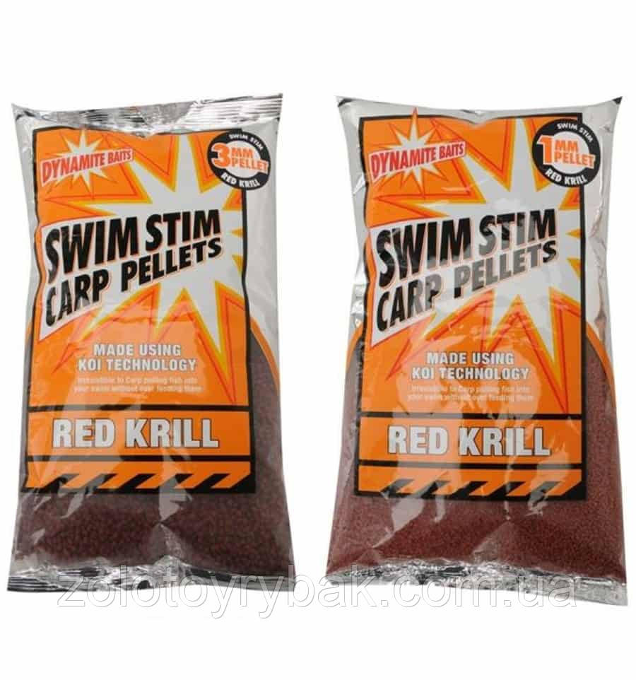 Пелетс Dynamite Baits Swim Stim Red Krill Pellets Mix 0,9 кг 3 мм