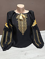Вишиванка Україна ТД Гідність Чорний 44-64 р Красиві жіночі вишиванки Сорочка вишиванка жіноча