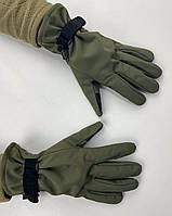 Военные тактические перчатки софт шелл олива M