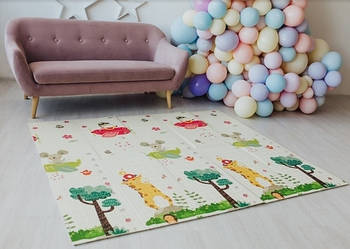 Дитячий ігровий килимок 2-х сторонній EVA С-24093 (180*120*0,8 см) | Бебіпол, термопол