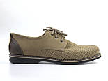 Туфлі хакі перфорація літні нубук чоловіче взуття великих розмірів Rosso Avangard BS Slipy Nub Khaki Perf, фото 3