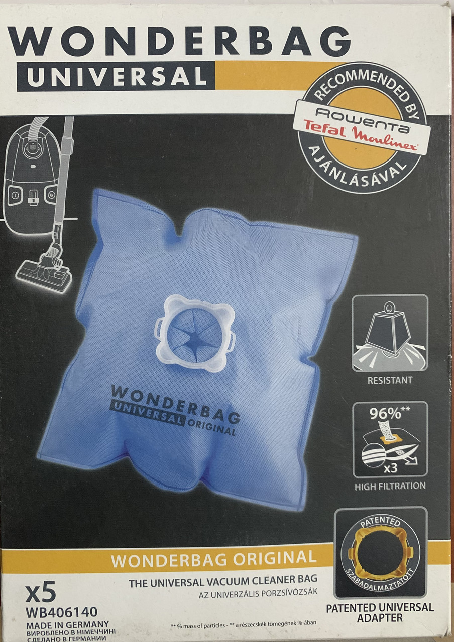 Набор мешков (5 шт) Wonderbag Original для пылесоса Rowenta WB406140 - фото 2 - id-p951742625