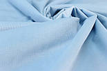 Відріз вельвет блакитний 80*100 см №-В-12, фото 5