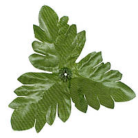 Лист штучний дуб темний великий, 12см