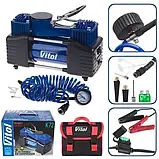 Компрессор "Vitol" (К-72) двухцилиндровый (клемы, шланг5м/провод 2,7м) 90л/м, фото 2