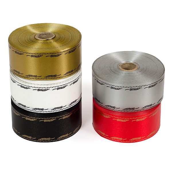 Стрічка з візерунком "Колосья", 5см/50ярд, фото 1