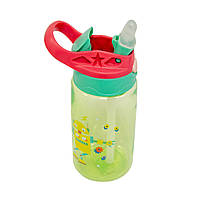 Пляшка для води з трубочкою пластикова Baby bottle LB400 500ml Салатова пляшка для води