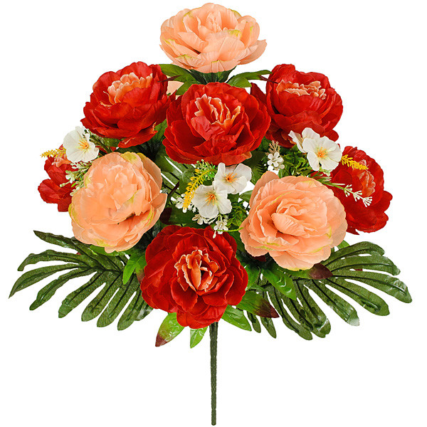 Штучні квіти букет півонії Люкс, 58см, фото 1