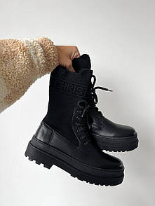 Черевики жіночі чорні демісезонні Dior Black Sock (09610) 38