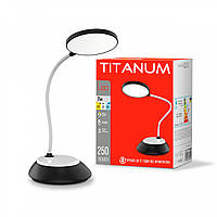LED лампа настольная с аккумулятором TITANUM TLTF-022B 7W 3000-6500K USB чёрная