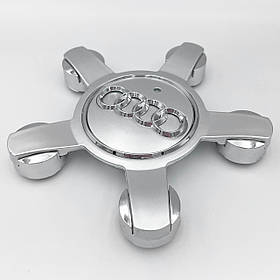 Ковпак (заглушка) зірка на литий диск AUDI (Ауді) 135 мм Хром, нова модель (8R0601165)