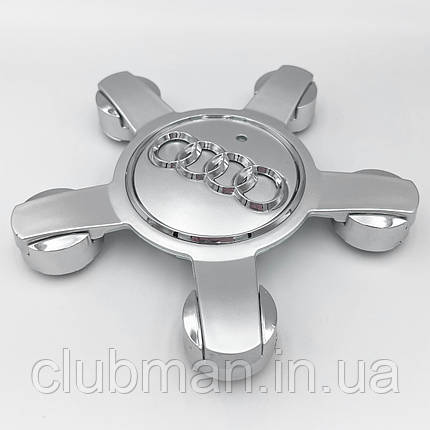 Ковпак (заглушка) зірка на литий диск AUDI (Ауді) 135 мм Хром, нова модель (8R0601165), фото 1