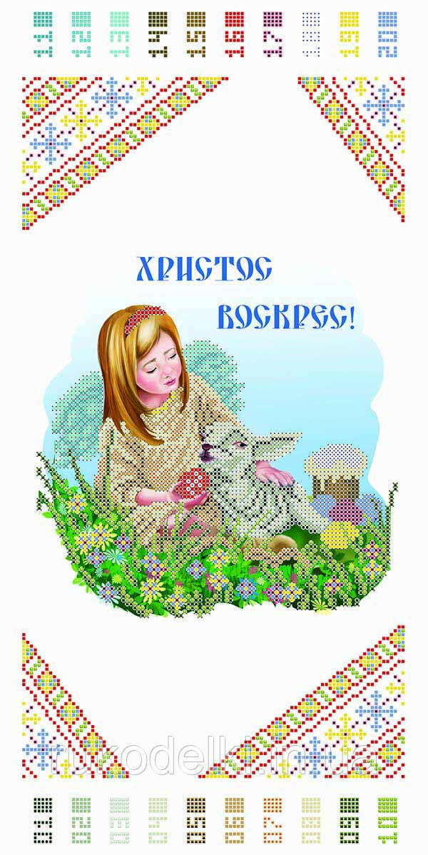 Дитячий рушник. Бембі Канва з нанесеним малюнком для вишивання бісером Солес РВ-Д-01-СХ