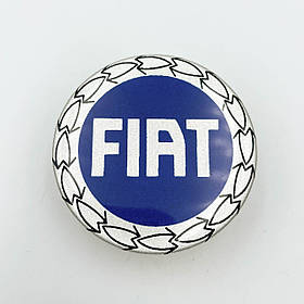 Ковпачки (заглушки) на литі диски FIAT (Фіат) 50 мм Синій Хром обід (46746586)