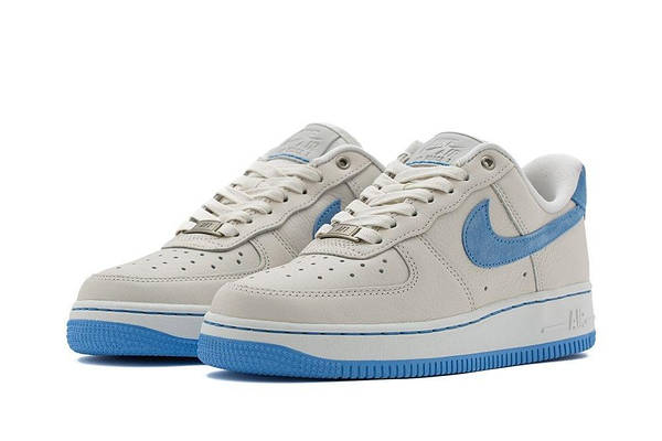 Nike air force 1 grey and blue hot sale