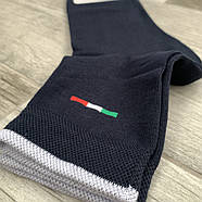 Шкарпетки чоловічі демісезонні бавовна середні ВженеBOSSі Italian, розмір 27 (41-42), сині, 11066, фото 3