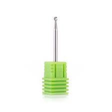 Фреза твердосплавна Nail Drill "Кулька" R2-35 зелена