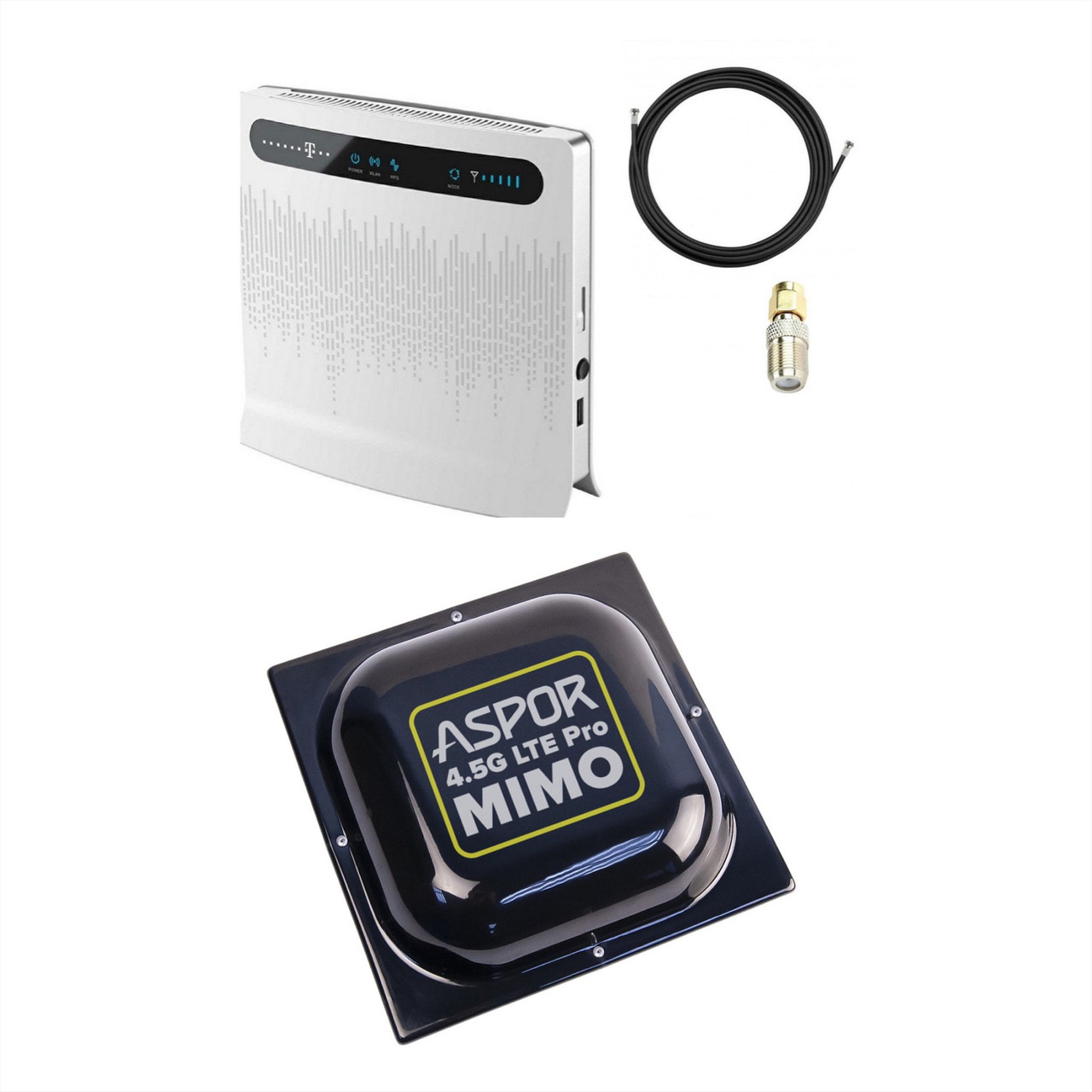 Комплект 4G LTE Домашній «WiFi роутер Huawei B593s+антена MIMO Aspor T800 18 дБ+ перехідники антенна, фото 1