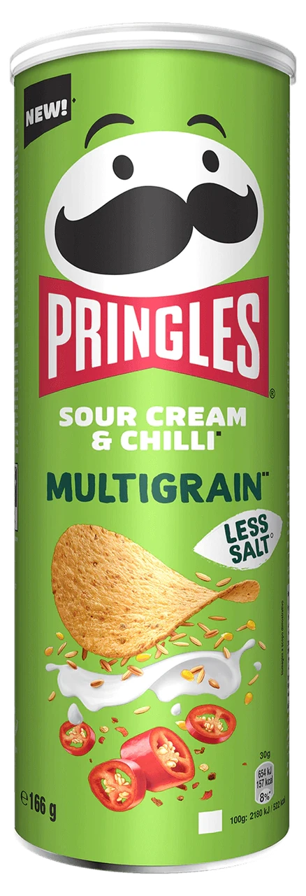 Чіпси Pringles Multigrain Sour Cream & Chilli Flavour 166g