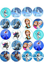 Вафельна картинка для тортів Modecor Холодне серце 9