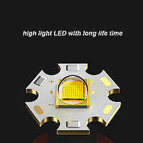 Світлодіодний LED-ліхтарик USB, micro USB кишеньковий металевий із лінзою, фото 3