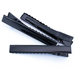 Основа для шпильки Крокодил прямокутник 55х8 мм Чорний матовий 10 шт.