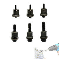 Набір адаптерів для різьбових заклепок, 6 шт (М3–М10), сталь