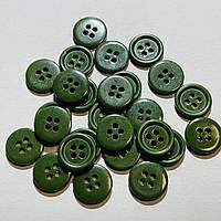 Пуговицы рубашечные 22L диаметр 14мм цвет хаки/зеленый (6461)