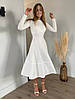 Витончене та неповторне жіноче плаття, молочно-біле, фото 3