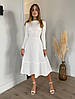 Витончене та неповторне жіноче плаття, молочно-біле, фото 4