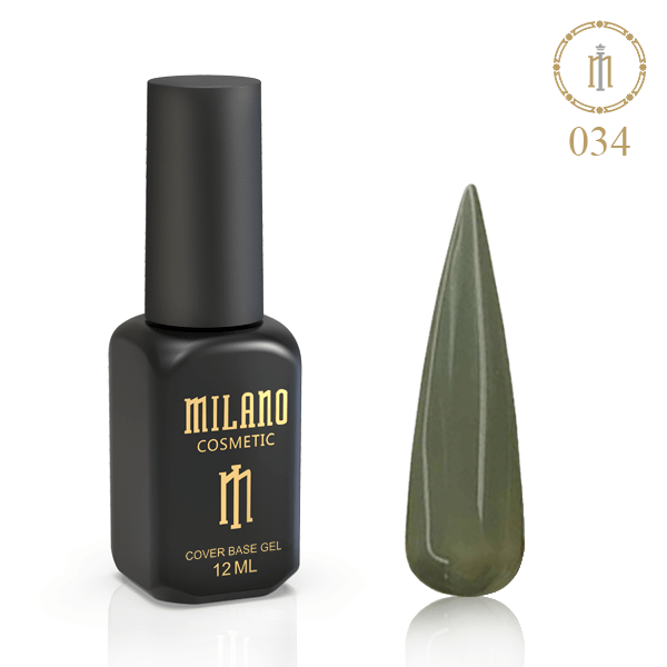 8Кольорова каучукова база Cover Base Milano #34, 12мл