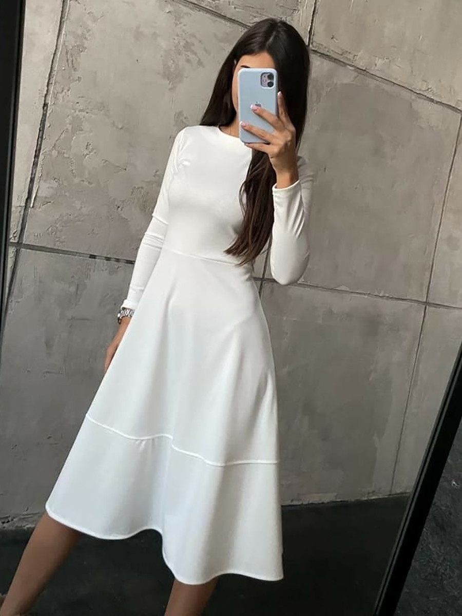 Миле жіноче плаття, молочно-біле, фото 1