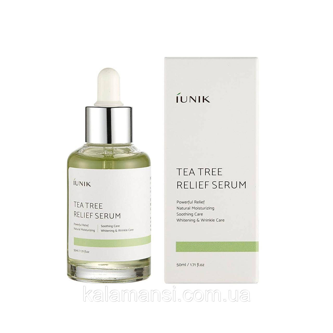 Сироватка для проблемної шкіри з чайним деревом і центелою Iunik Tea Tree Relief Serum 50 мл