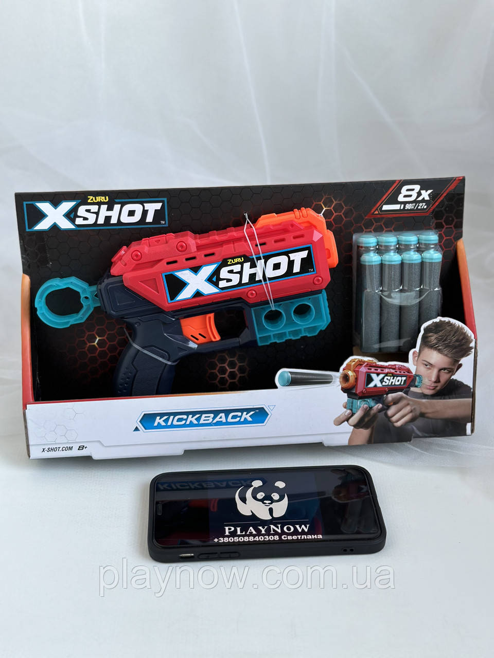 Бластер X-Shot Red Excel Kickback Дитяча зброя