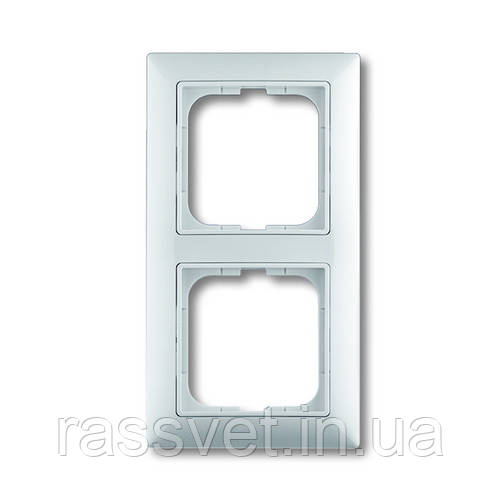 Рамка ABB basic55 біла 2-на