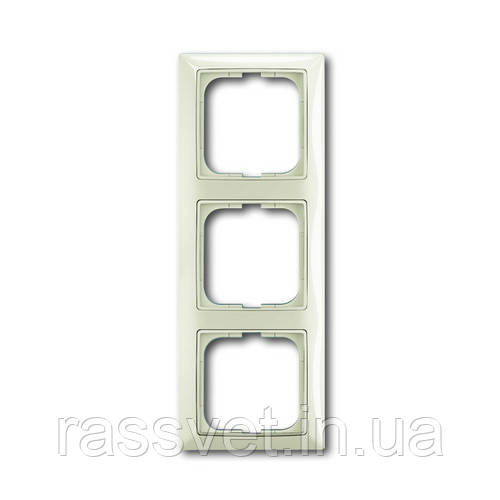 Рамка ABB basic55 cлонова кість 3-на