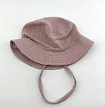 Панама дитяча 44, 46 розмір бавовна для хлопчика панамка головні убори бежевий (ПД219), фото 2