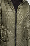 Жіноча демісезонна стьобана куртка М-39 хакі, фото 4