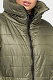 Жіноча демісезонна стьобана куртка М-39 хакі, фото 7