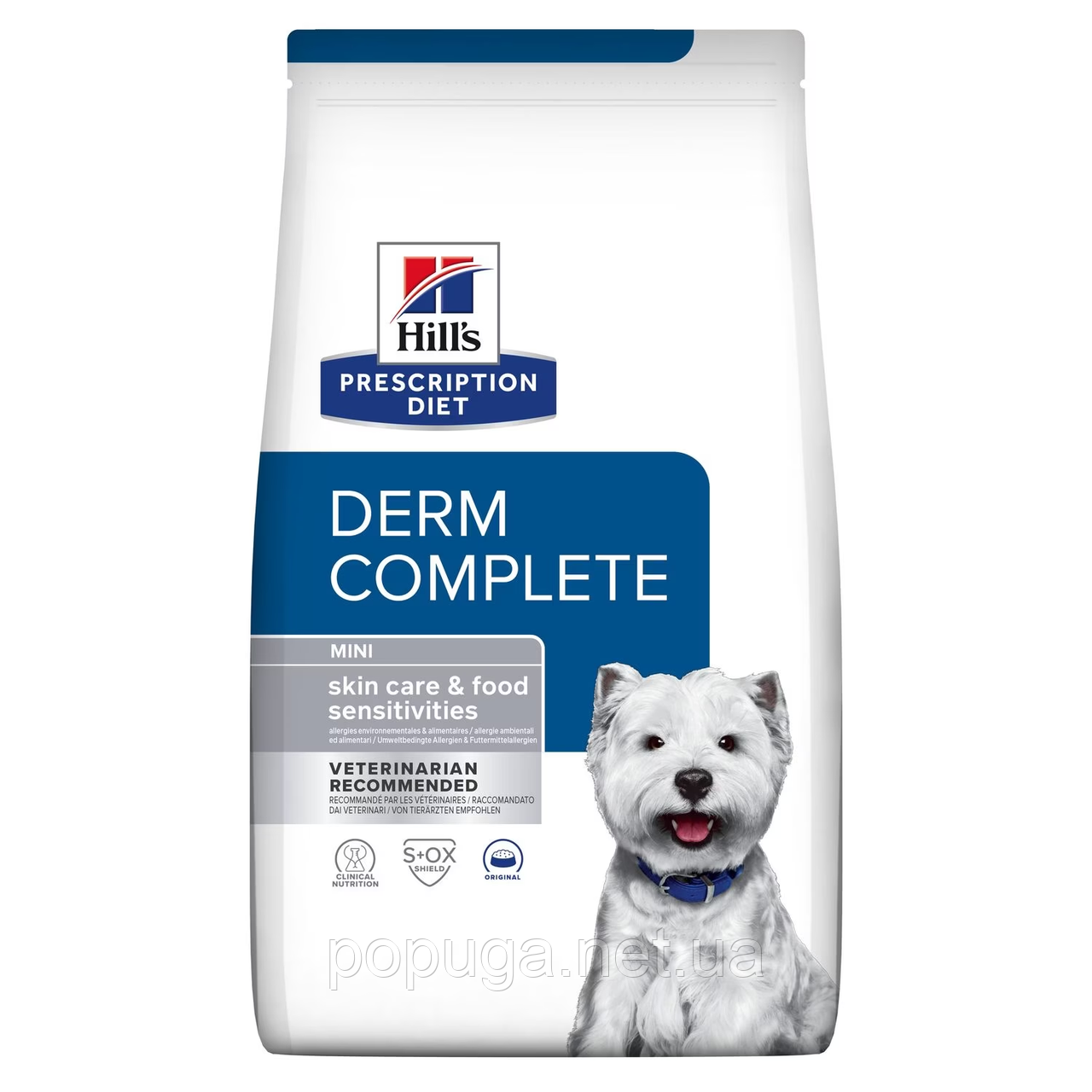 Hill'sDerm Complete Mini корм для собак мініпород у разі харчової алергії й атопічного дерматиту Яйце І РИС 1кг